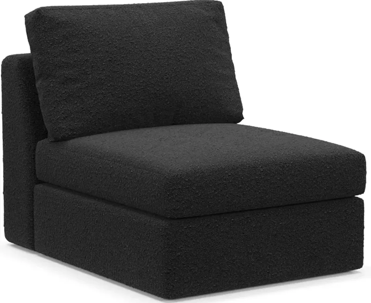 Collin Foam Comfort Armless Chair - Bloke Obsidian