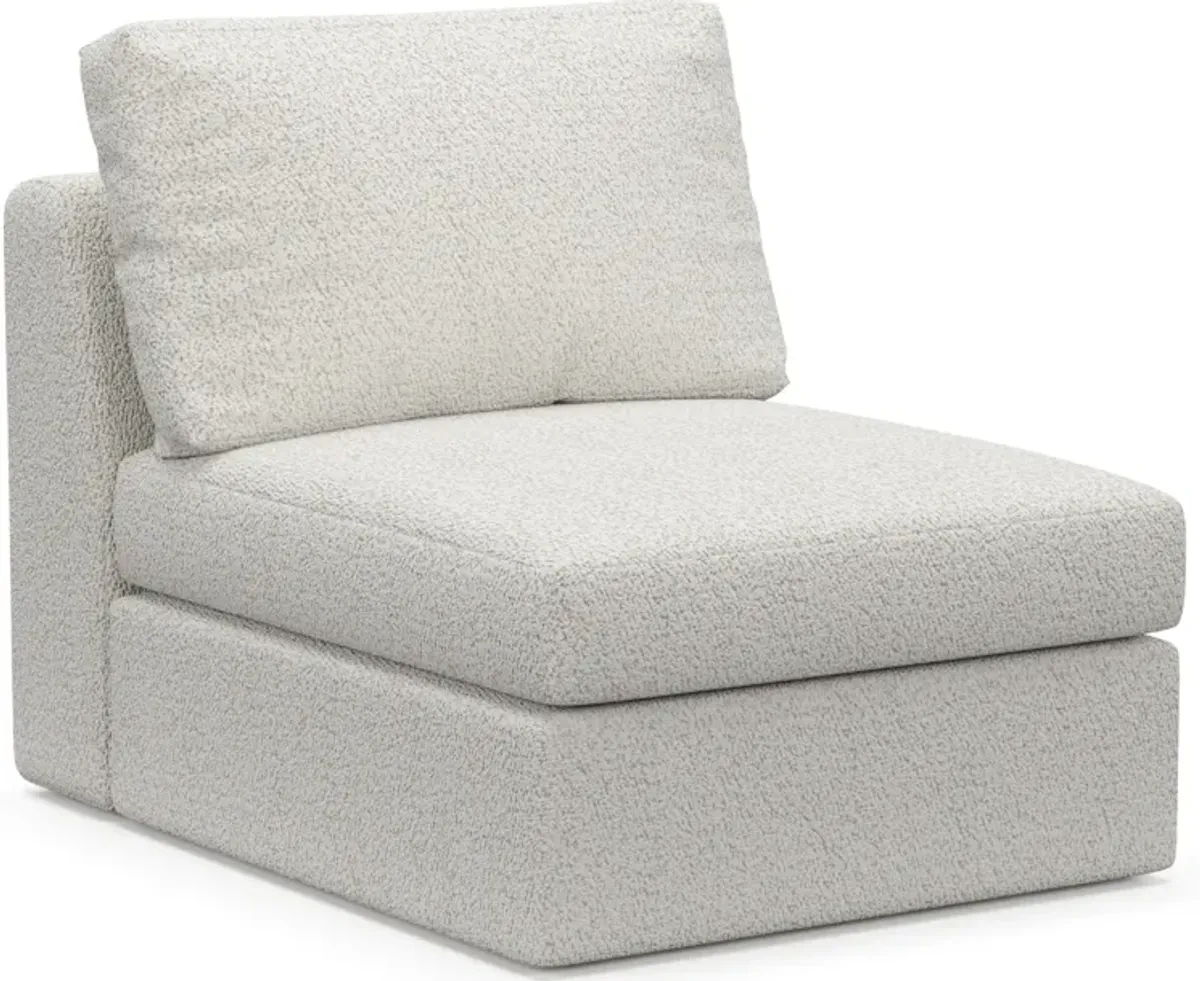 Collin Foam Comfort Armless Chair - River Rock Ivory