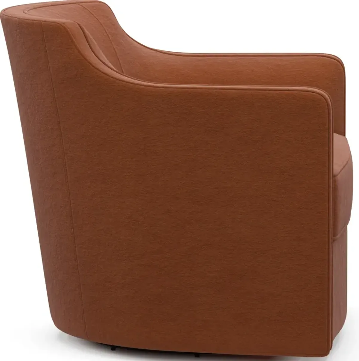 Tegan Accent Swivel Chair - Merrimac Brick