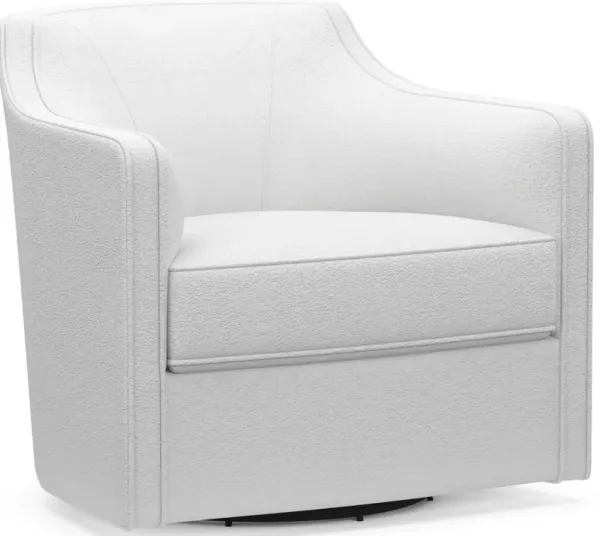 Tegan Accent Swivel Chair - Lovie Chalk