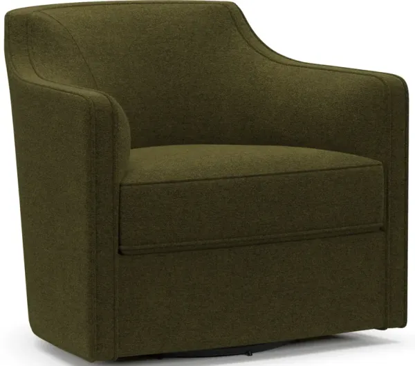 Tegan Accent Swivel Chair - Midcentury Peat