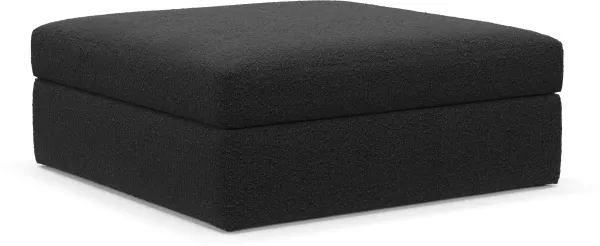 Collin Foam Comfort Ottoman - Bloke Obsidian