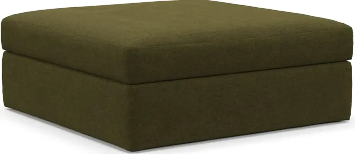 Collin Foam Comfort Ottoman - Midcentury Peat