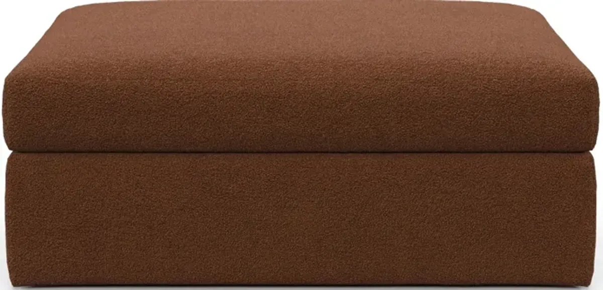 Collin Foam Comfort Ottoman - Nora Chocolate