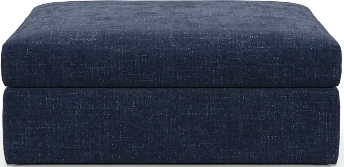 Collin Hybrid Comfort Ottoman - Sundar Navy