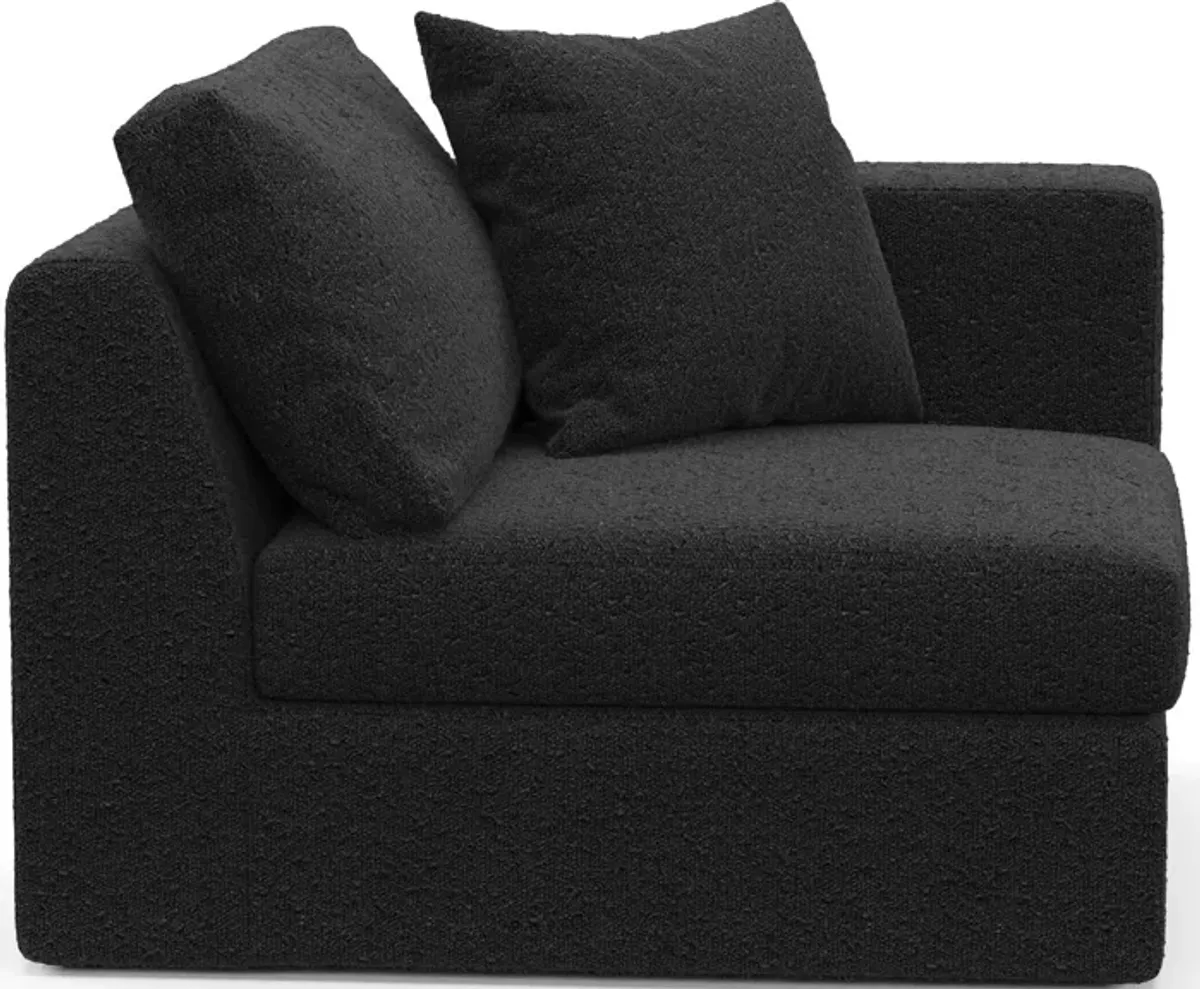 Collin Foam Comfort Right-Facing Chair - Bloke Obsidian