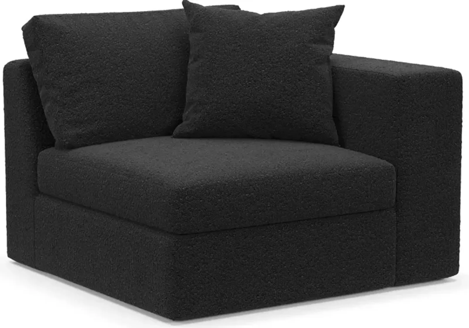 Collin Foam Comfort Right-Facing Chair - Bloke Obsidian