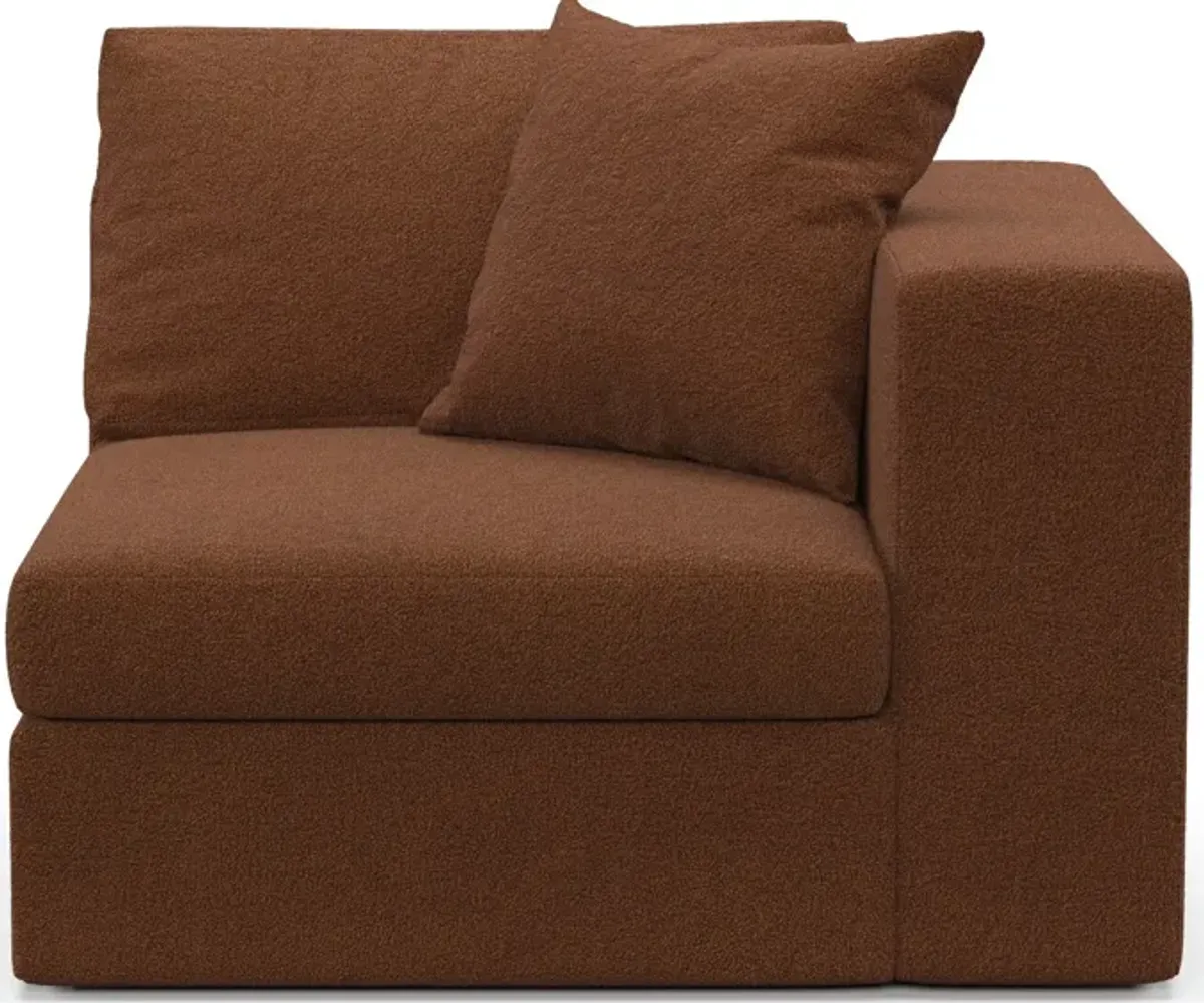 Collin Hybrid Comfort Right Arm Facing Chair - Nora Chocolate