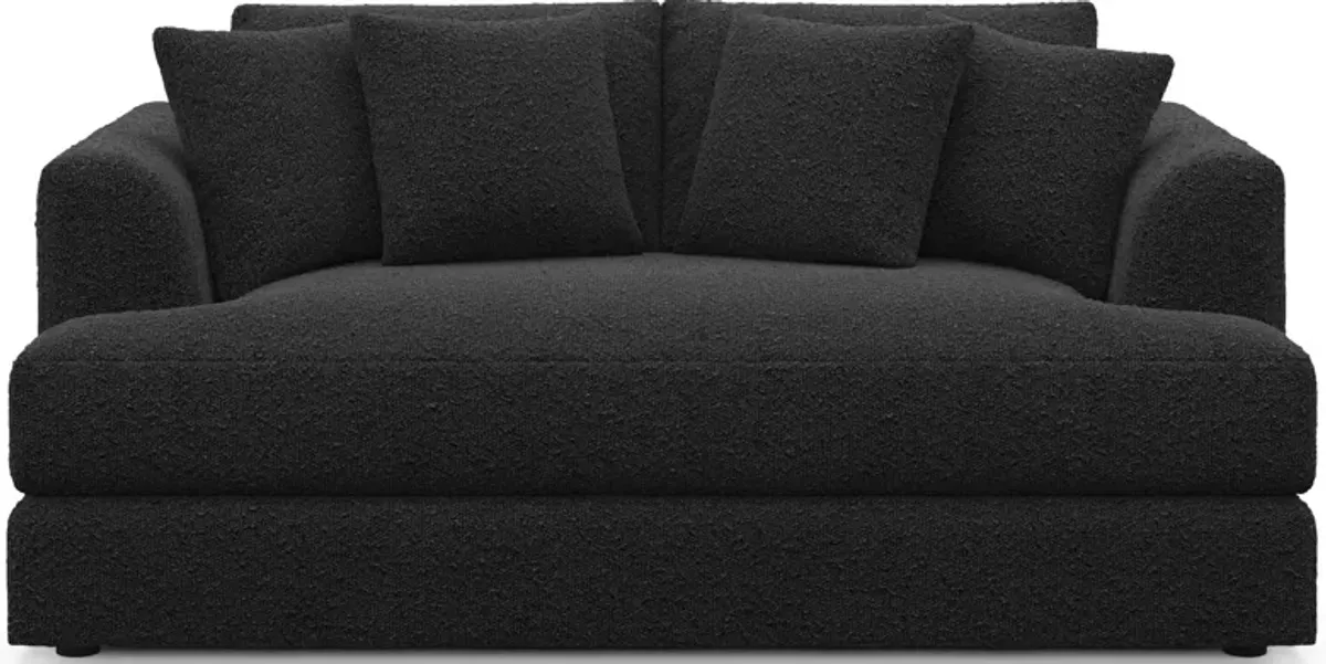 Ridley Foam Comfort Loveseat - Bloke Obsidian