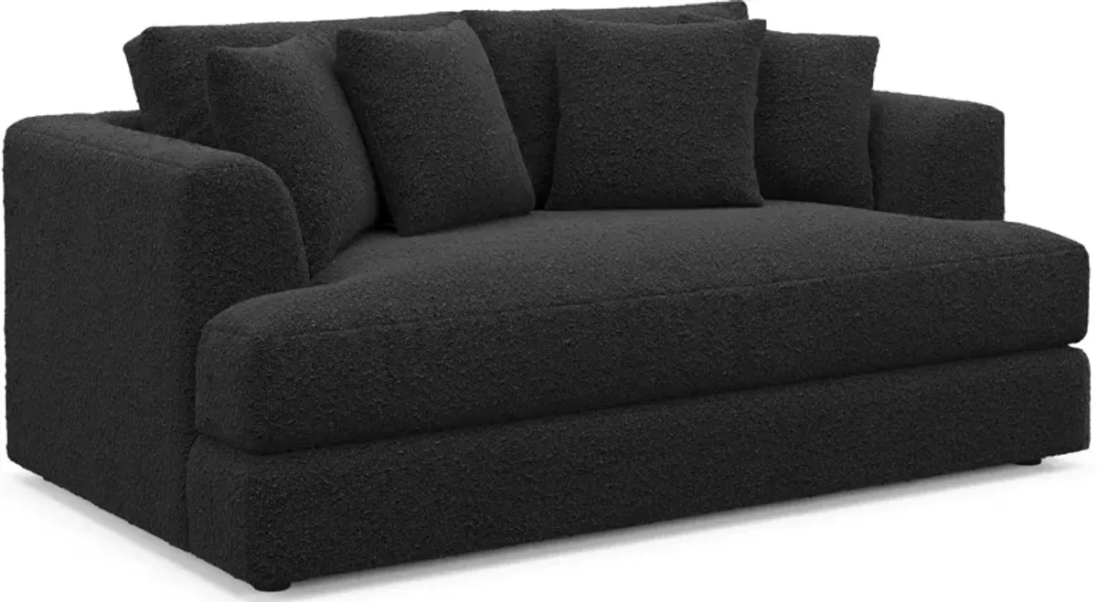 Ridley Foam Comfort Loveseat - Bloke Obsidian