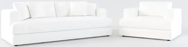 Ridley Foam Comfort Sofa and Chair - Lovie Chalk