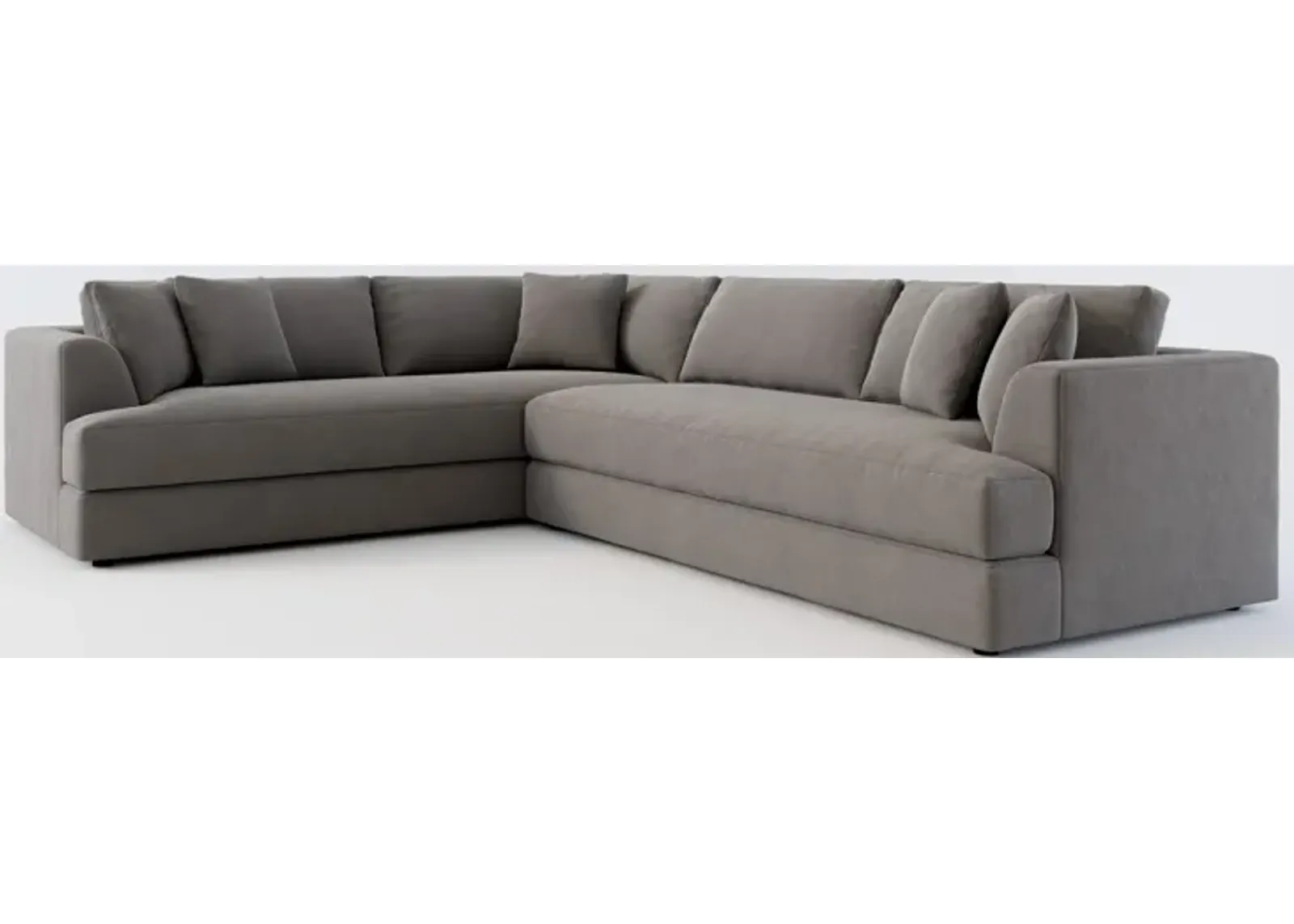 Ridley Foam Comfort 2-Piece Sectional - Merrimac Ash