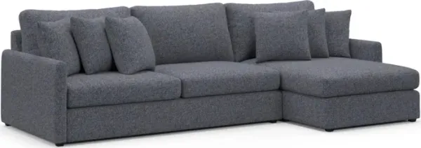 Jaden Foam Comfort Sectional - Haley Navy