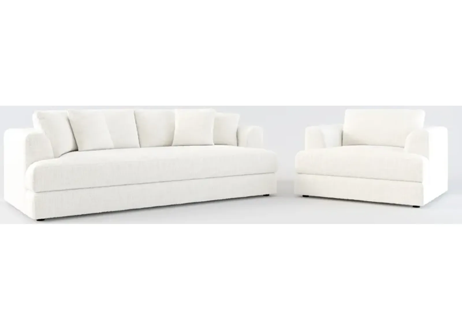 Ridley Hybrid Comfort Sofa and Chair - Bantu Pearl