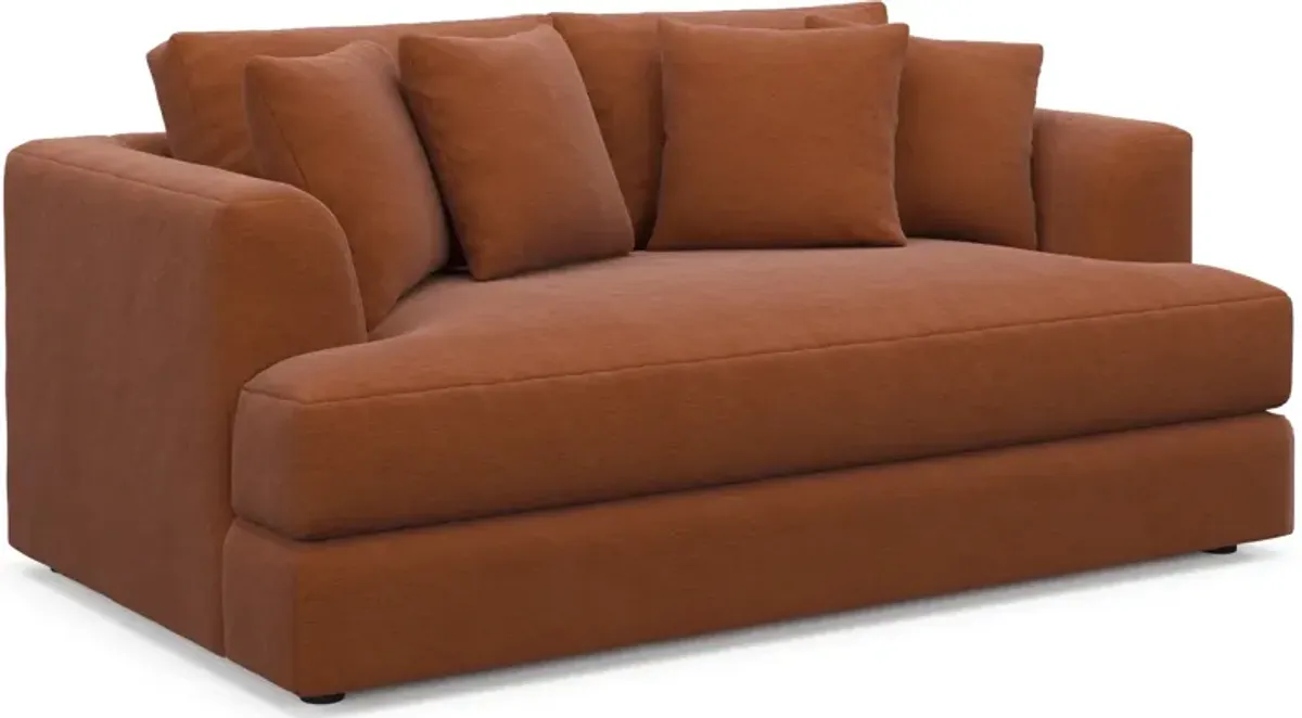 Ridley Hybrid Comfort Sofa and Loveseat - Merrimac Brick