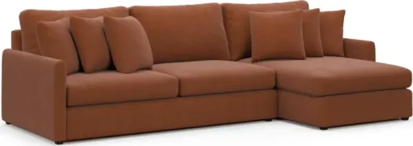 Jaden Hybrid Comfort Sectional - Merrimac Brick