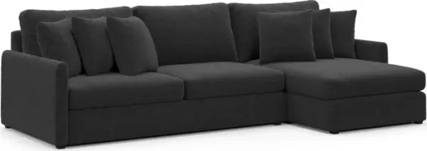 Jaden Hybrid Comfort Sectional - Bloke Obsidian