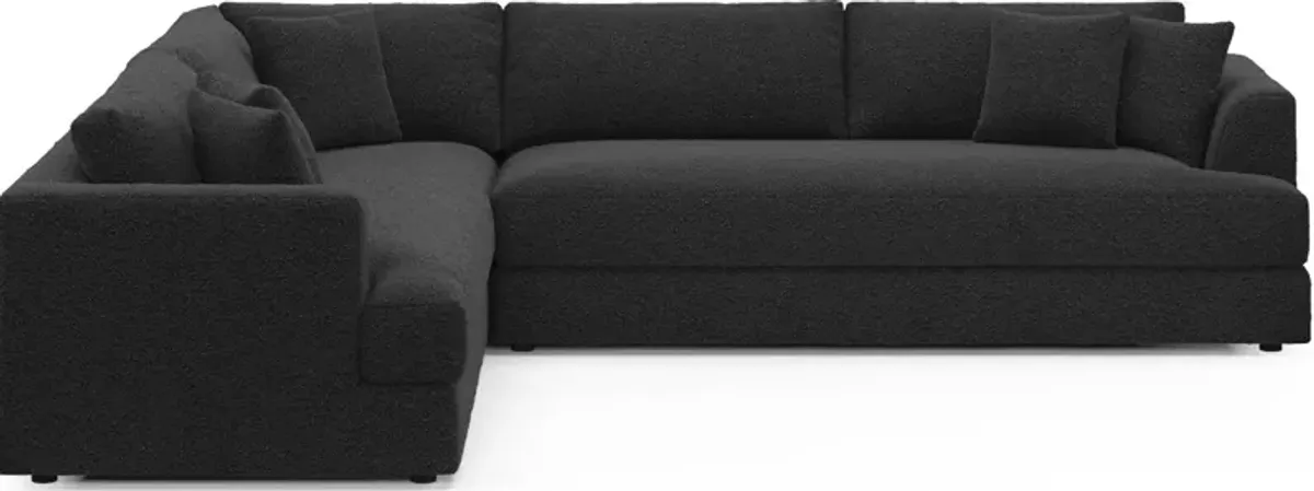 Ridley Hybrid Comfort 2-Piece Sectional - Bloke Obsidian