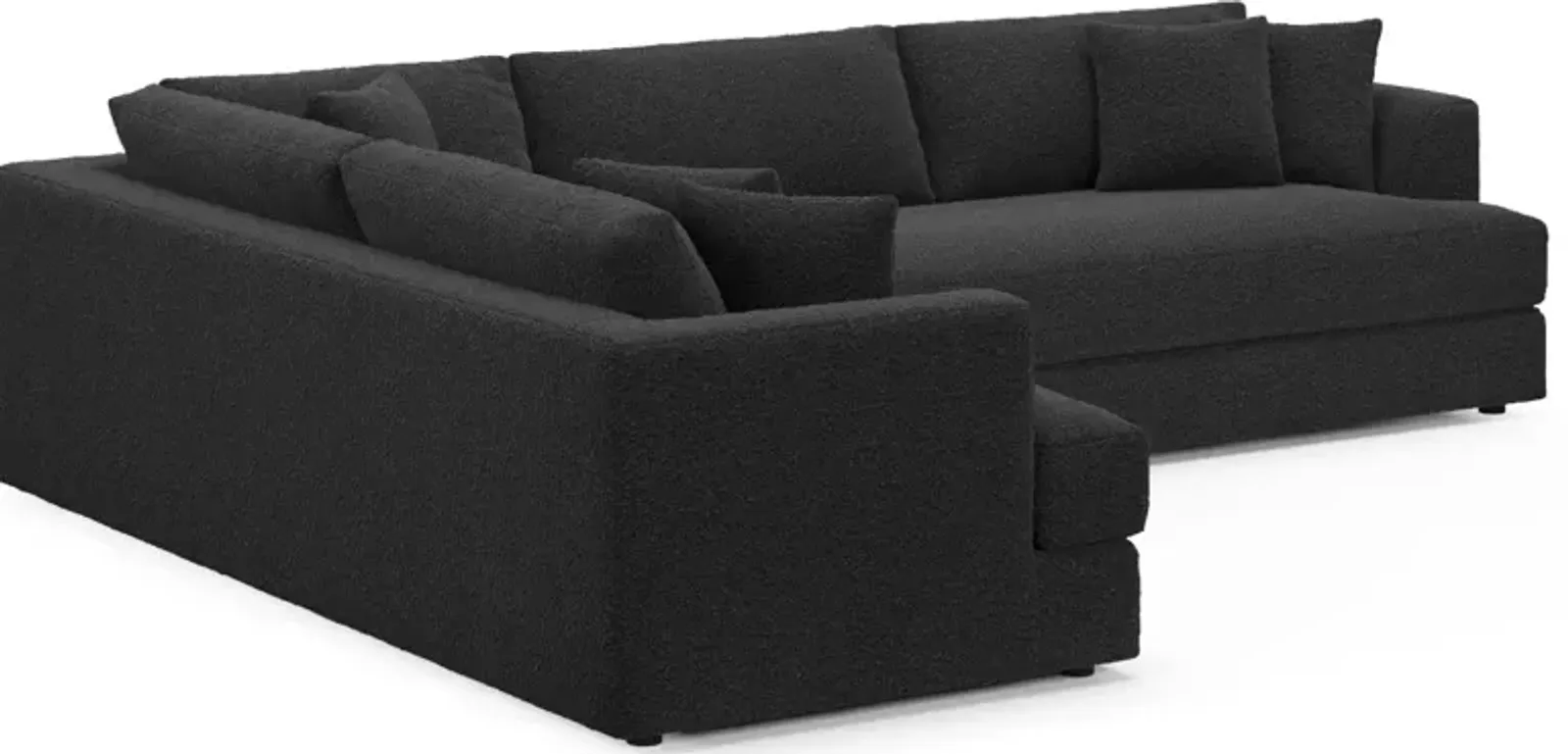 Ridley Hybrid Comfort 2-Piece Sectional - Bloke Obsidian