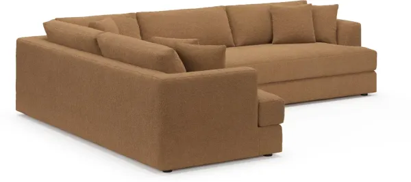 Ridley Hybrid Comfort Sectional - Texel Caramel