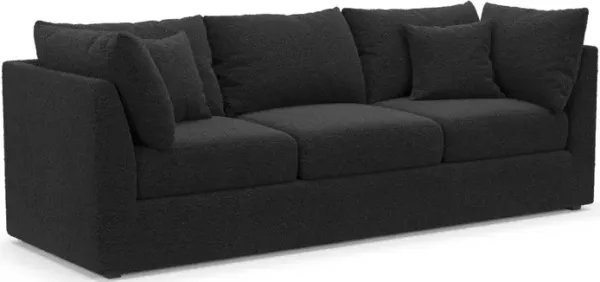 The Pitt Foam Comfort Sofa - Bloke Obsidian