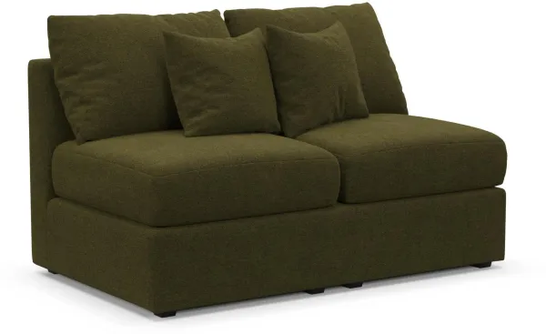 The Pitt Foam Comfort Armless Loveseat - Midcentury Peat