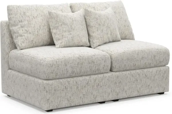 The Pitt Foam Comfort Armless Loveseat - Haley Oyster