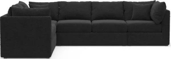 The Pitt Foam Comfort Sectional - Bloke Obsidian