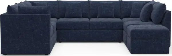 The Pitt Foam Comfort Sectional - Sundar Navy