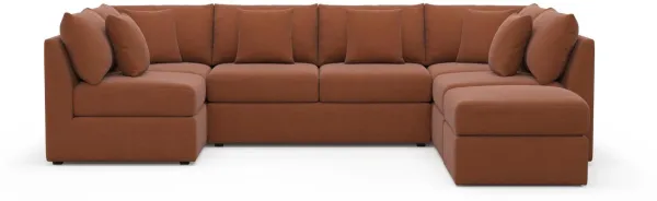 The Pitt Foam Comfort Sectional - Merrimac Brick