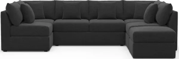 The Pitt Foam Comfort Sectional - Bloke Obsidian