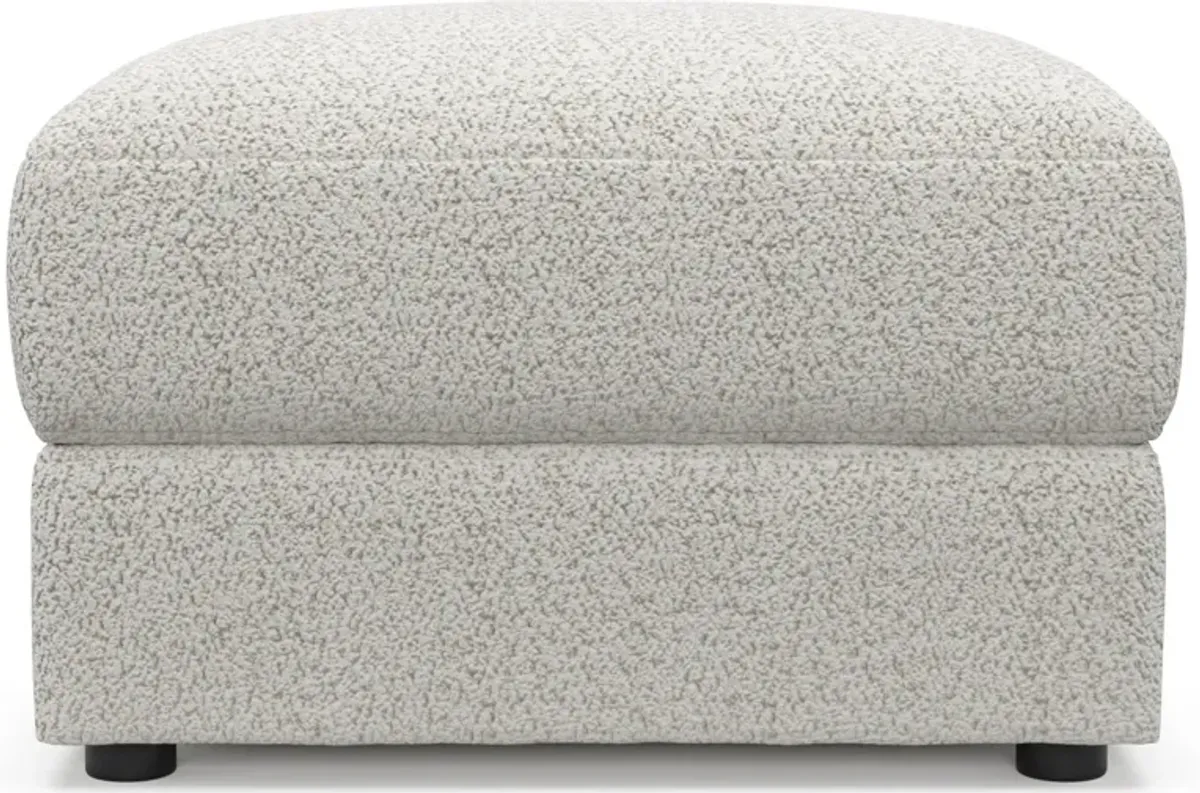 Ridley Hybrid Comfort Ottoman - River Rock Ivory