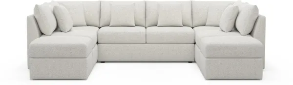 The Pitt Foam Comfort Sectional - River Rock Ivory