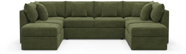 The Pitt Foam Comfort Sectional - Luscious Green