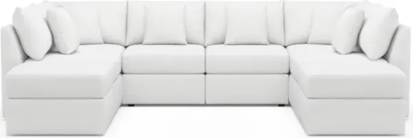 The Pitt Foam Comfort Sectional - Lovie Chalk