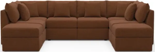 The Pitt Foam Comfort Sectional - Nora Chocolate
