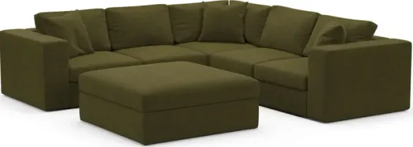Collin Foam Comfort Sectional - Midcentury Peat