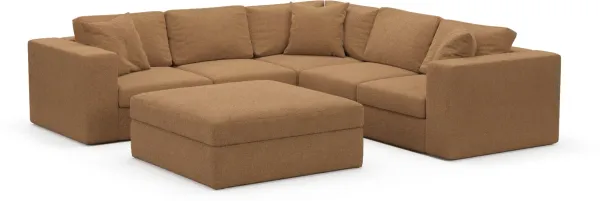 Collin Foam Comfort Sectional - Texel Caramel