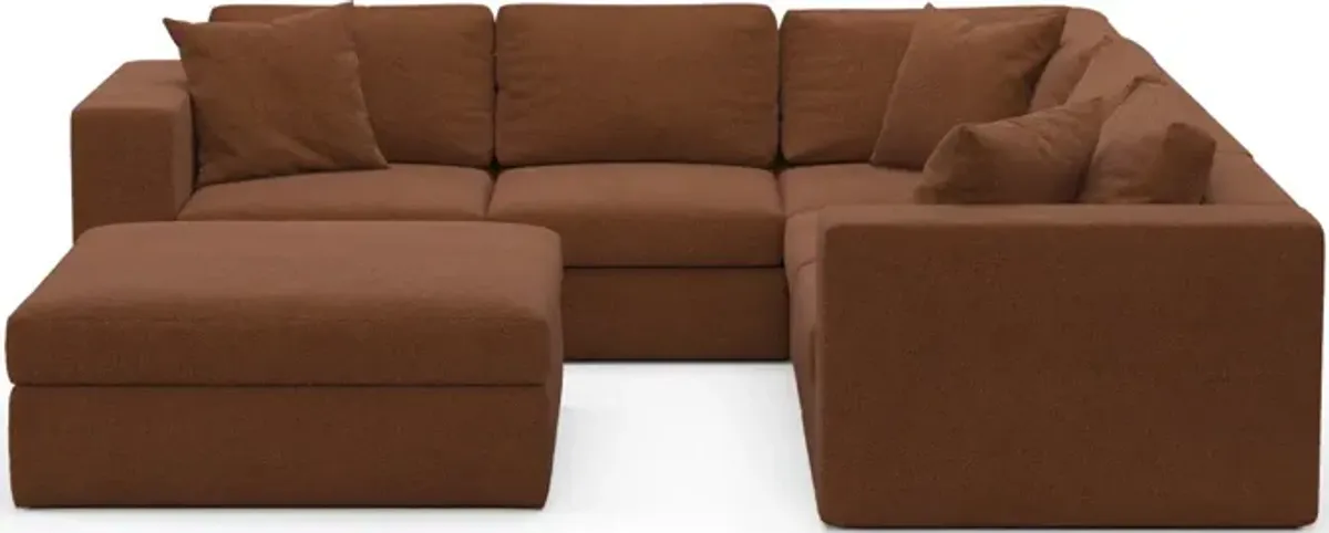 Collin Foam Comfort Sectional - Nora Chocolate