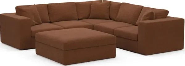 Collin Hybrid Comfort Sectional - Nora Chocolate