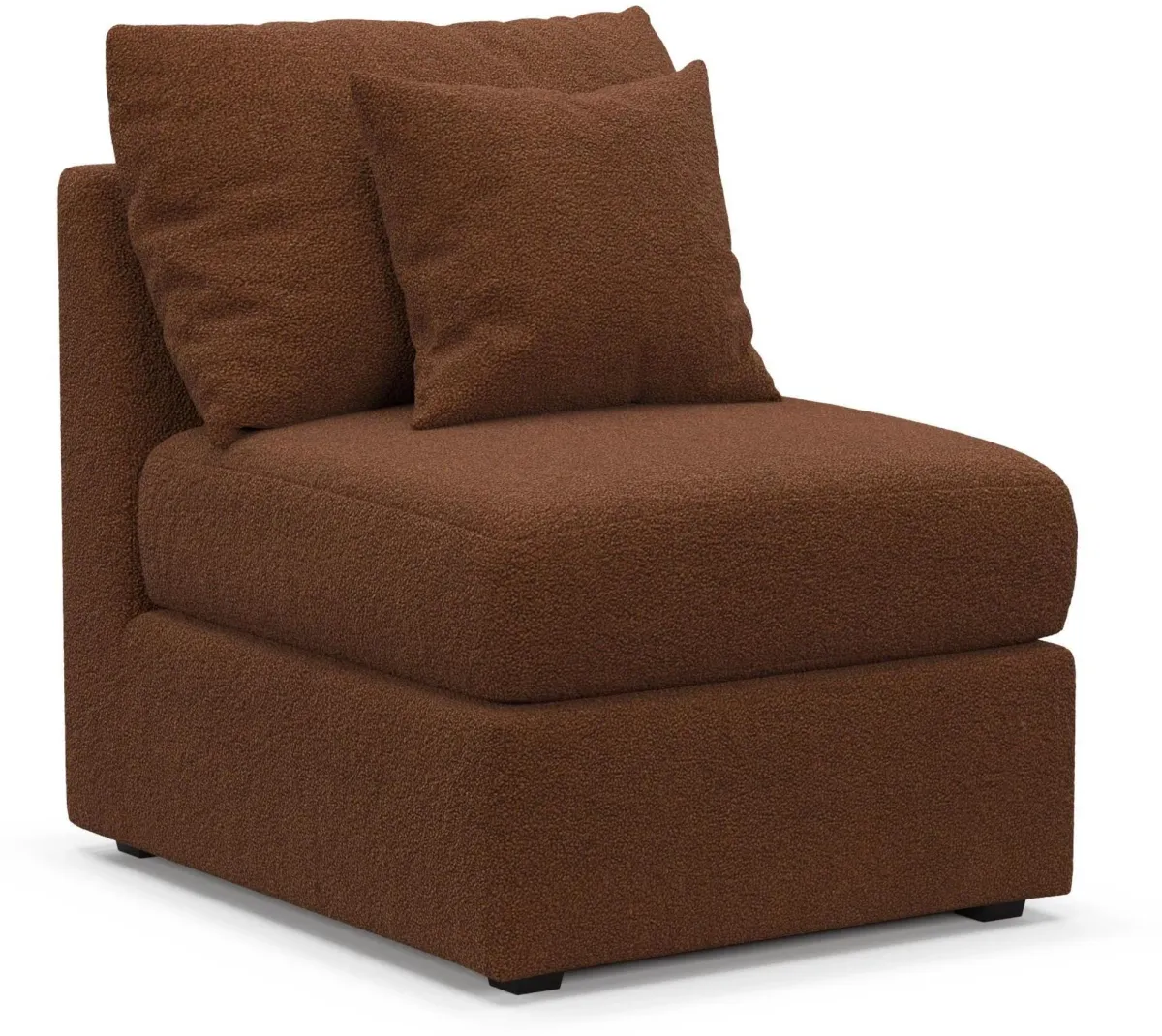 The Pitt Hybrid Comfort Armless Chair - Nora Chocolate