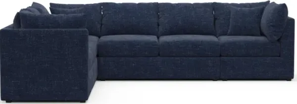 The Pitt Hybrid Comfort Sectional - Sundar Navy