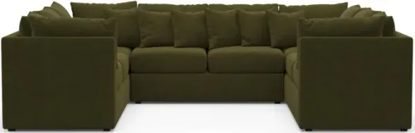 The Pitt Hybrid Comfort Sectional - Midcentury Peat