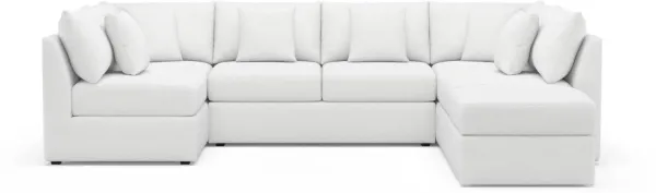 The Pitt Hybrid Comfort Sectional - Lovie Chalk