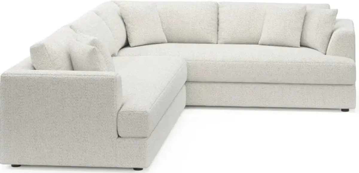 Ridley 2-Piece Foam Comfort Sectional with Left-Facing Sofa - River Rock Ivory