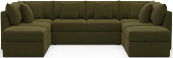 The Pitt Hybrid Comfort Sectional - Midcentury Peat