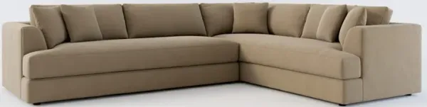 Ridley Hybrid Comfort 2-Piece Sectional - Merrimac Brownstone