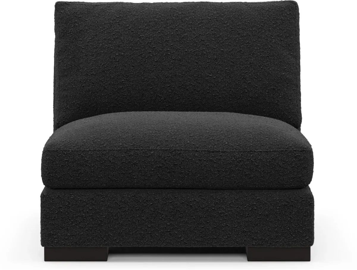 Bondi Foam Comfort Armless Chair - Bloke Obsidian