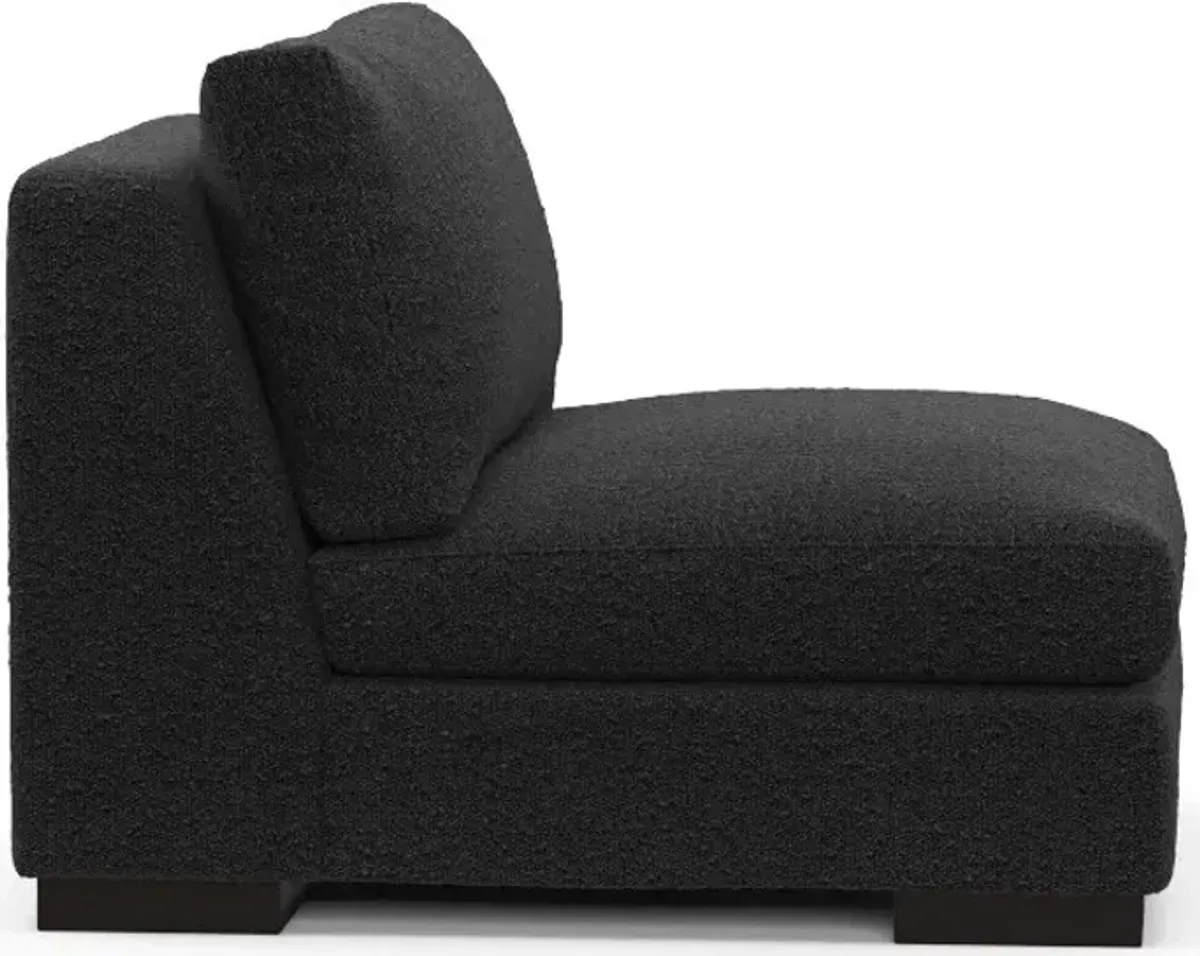 Bondi Foam Comfort Armless Chair - Bloke Obsidian