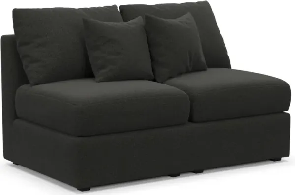 The Pitt Foam Comfort Armless Loveseat - Liv Onyx